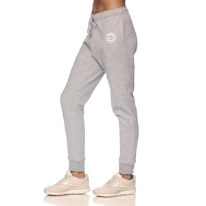 Pantalon de jogging gris pour femme, tricoté, taille mi-haute, longueur cheville, avec cordon de serrage, OEM, ODM et personnalisation de marque - Product Image 2