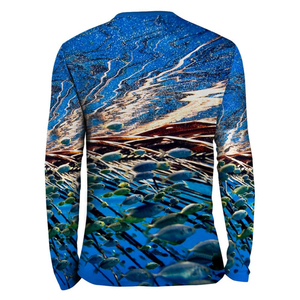Chemise de pêche à manches longues pour homme, grande taille, anti-UV 50+, séchage rapide, imprimée par sublimation, polyester de haute qualité, best-seller - Product Image 3