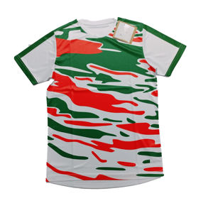 T-shirt à manches courtes pour homme, camouflage rouge, col rond, coupe classique, séchage rapide, polyester tricoté, style décontracté - Product Image 6