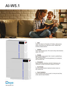 โมดูลแบตเตอรี่ AI-W5.1 IP65 6000 รอบการใช้งาน LiFePO4 แบตเตอรี่ลิเธียมคุณภาพสูง 10 ปี คลังสินค้า EU อเนกประสงค์ - Product Image 6