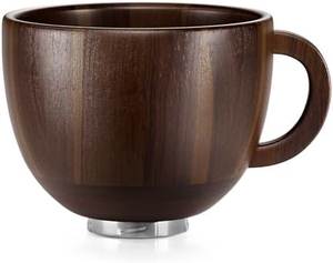 Bol mélangeur en bois moderne Woody24into7 pour batteur sur socle KitchenAid, bol de remplacement fait main, Nouvel An chinois, Noël - Product Image 1