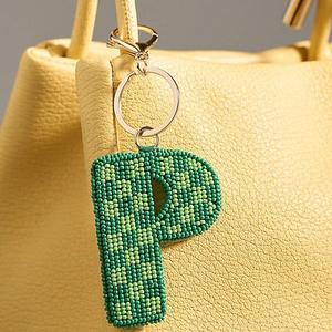 Porte-clés perlé coloré avec perles de rocaille, accessoire personnalisé, broderie de perles de rocaille, design de porte-clés - Product Image 4