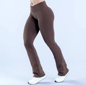 High Waist Full Length Solid Color Knitted Breathable <b>Seamless</b> <b>Leggings</b> Stretchy Spandex Women's Basic Yoga Pants All Seasons - Product Image 5