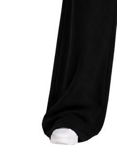 Pantalon de survêtement large pour femme, gris taupe personnalisé, taille haute, coupe ample, style streetwear décontracté, en molleton avec cordon de serrage et poches - Product Image 3