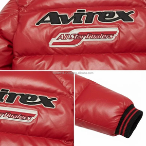 Avirex-Inspired Polyester Puffer Jacket Hood | Vintage Men's Hip-Hop <b>Summer</b> <b>Coat</b> <b>Long</b> High-Volume Waterproof Breathable - Product Image 3