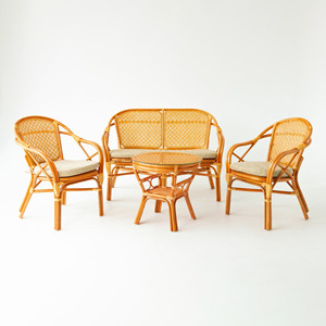 Hot selling <b>rattan</b> lounge chair <b>sofas</b> living room styling furniture webbing cane <b>sofa</b> chairs - Product Image 3