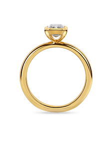 Bague de fiançailles contemporaine à taille émeraude avec diamant de laboratoire de 1+ carat |   Or jaune, blanc, rose et platine 18 carats - Product Image 2