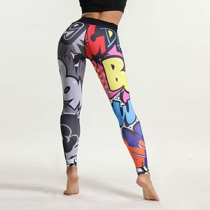 Nuevos Pantalones de Yoga con Estampado 3D de Dibujos Animados Personalizados, Leggings Deportivos Sublimados para Mujer, Ropa Deportiva OEM de Tallas Grandes, Tejido Transpirable - Product Image 4