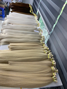 Top tendance 100% extensions de cheveux vierges vietnamiennes Super Double dessiné toutes les longueurs fortes et soyeuses couleurs claires en vrac de haute qualité - Product Image 5