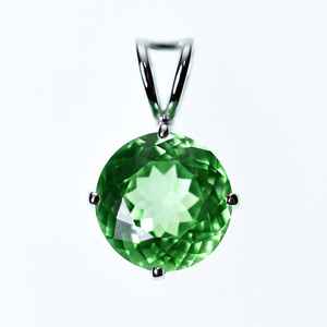 Colgante de Zafiro Verde Azulado Natural de 17.40 Ct, Gema en Plata de Ley 925, Joyería Clásica Hecha a Mano, Regalo de Compromiso para Ella - Product Image 4