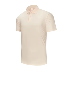 Polo personnalisé pour homme en soie glacée sans couture, séchage rapide, pour golf et tennis, couleur unie, respirant, rafraîchissant pour l'été, vêtements de sport OEM ODM - Product Image 3