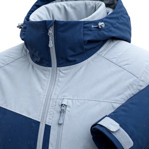 Chaqueta Acolchada Impermeable con Capucha para Hombre, Diseño Color Block, Poliéster, Cierre Completo, Deportiva, para Invierno y Actividades al Aire Libre - Product Image 6