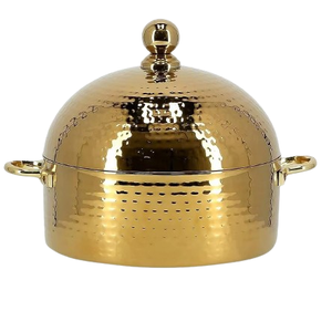 Luxury Arabic Design Food Warmer Modern Hot <b>Pot</b> in Gold Color Kitchen Storage Casserole Dish <b>for</b> Serving Food - Product Image 1