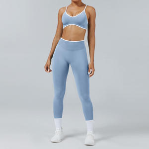 Conjunto Deportivo de Leggings y Sujetador Deportivo sin Costuras para Mujer, Ropa Deportiva de Dos Piezas para Gimnasio y Entrenamiento - Product Image 5