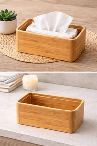Boîte à mouchoirs en bois artisanale personnalisable, logo personnalisé, emballage durable, élégant et raffiné par Perfect Enterprises - Product Image 6