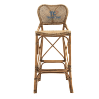 Tabouret de bar moderne en rotin tressé, best-seller, pour cuisine, salle de bain et repas en plein air, finition couleur miel, mobilier de maison