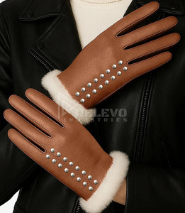 Guantes de Motocicleta de Cuero Reflectantes de Seguridad, Alta Visibilidad para Conducción Nocturna, Equipo de Protección para Carreras, Logotipo Personalizado de Fábrica - Product Image 2