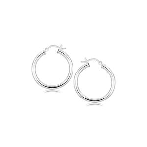 Pendientes de Aro de Plata de Ley con Acabado Pulido, Chapados en Rodio, Finos, de 3x25mm, Tipo Ear Cuff - Product Image 1