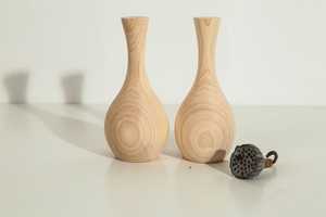 แจกันดอกไม้ไม้ทำมือสุดหรู ผลิตจากไม้ธรรมชาติ เหมาะสำหรับจัดแสดงดอกไม้ - Product Image 5