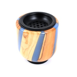 Quemador de Incienso de Madera de Acacia y Resina Epoxi Estilo Árabe Premium – Mubkhar de Lujo Hecho a Mano para Decoración del Hogar, Ramadán - Product Image 1