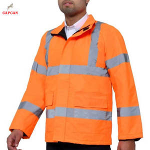 Veste de travail robuste en tissu polyester durable, confortable à porter toute la journée, haute visibilité, ignifuge, respirante, certifiée CE - Product Image 3