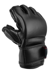 Guantes Profesionales de Piel Genuina Negros para MMA y Boxeo, Diseño Doble Nuevo, en Venta - Product Image 2