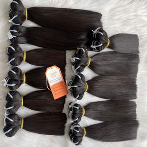 Cabello crudo sin procesar Listo para enviar Extensiones de cabello humano liso de hueso de color negro - Product Image 3