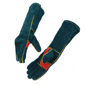 Extra Long Sleeves Anti-Vibration Anti-Slip Leather TIG Welding <b>Gloves</b> Full Thumb Heavy Duty Heat Resistant Safety Cuff - Product Image 6