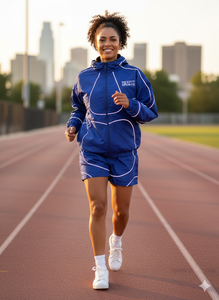 Rexfit Sports Breathable Nylon Mens Sports Windbreaker Set <b>Reflective</b> <b>Running</b> <b>Jacket</b> and Shorts - Product Image 6