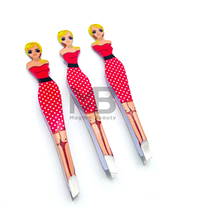 Pince à épiler professionnelle pour sourcils, design tendance pour femme, pointe fine, réutilisable, en acier inoxydable, outil de maquillage durable et écologique - Product Image 2
