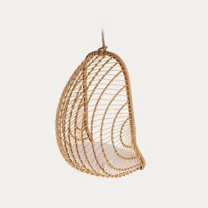 Fauteuil suspendu en rotin naturel, forme goutte d'eau, éco-responsable, fait main, pour balcon et jardin, provenant d'un fabricant vietnamien. - Product Image 4