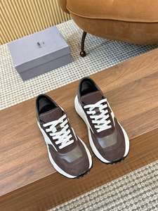 Zapatos de Diseño de Lujo con Logotipo Triangular Personalizado, con Plataforma, Suela Gruesa de Tela, Estilo Casual para Caminar con Cordones para Hombre y Mujer - Product Image 4