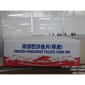 Filete de Pangasius Natural Congelado Premium con Piel, Corte en Piezas de 10-12cm, a Granel desde Vietnam, 10kg/Caja para Venta al por Menor y Servicios de Alimentación - Product Image 1