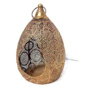 2026 Latest Design <b>Gold</b> Moroccan Eco-Friendly Durable Custom Material <b>Lantern</b> Garden Hanging Candle Holder Wedding Home Party - Product Image 1