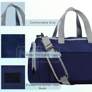 Sac de voyage durable pour le sport, avec un grand espace de rangement principal, un compartiment séparé pour les chaussures, des poches latérales et une bandoulière réglable - Product Image 6