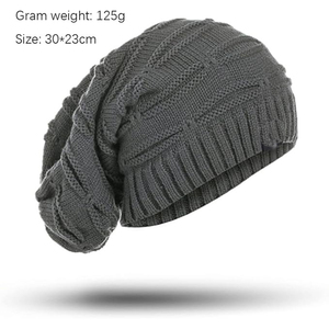 Gorros de punto personalizados al por mayor para hombre con logo grande, gorros cálidos de invierno con característica de tela común - Product Image 3