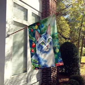 Ojos Azules grand porche décoratif cour bannière œuvre multicolore Polyester chat arbre de noël maison drapeau mur cour pelouse signes - Product Image 2