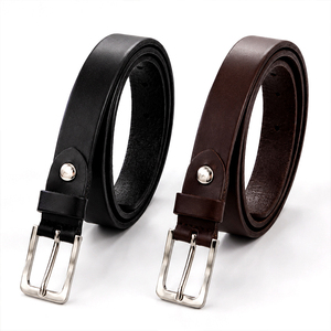 Cinturón de Cuero Genuino Italiano Hecho en Corea, Ancho 23mm, Largo 105cm, Negro/Marrón, Grosor 3mm, Sistema de Correa Reemplazable HN10 - Product Image 1
