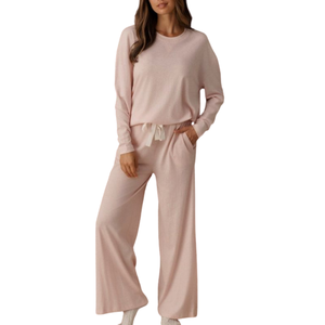 Direct Manufacturer Polyester Cotton Women's Pajamas Comfortable Casual Sleepwear OEM ODM Supplier - Product Image 3