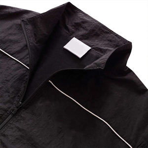 Summer Nylon Windbreaker <b>Jacket</b> Short Set <b>Zip</b> <b>up</b> Long Sleeve Polo Shirt and Shorts Set Custom Clothing Manufacturers - Product Image 3