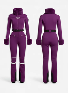 Traje de Esquí de Una Pieza para Mujer, Impermeable, Cortavientos, con Cierre en el Cuello, Ajustado, para Deportes de Nieve - Product Image 6