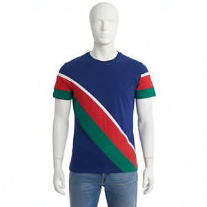เสื้อยืดเดนิมผ้าฝ้ายถักเนื้อแน่น 100% พิมพ์ลายเรียบ ทรงปกติ ไซส์ใหญ่สำหรับผู้ชาย สั่งทำได้ - Product Image 2