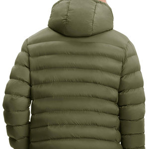 <b>Men</b> Custom Logo High Quality 100% Nylon Puffer <b>Jackets</b> Front Hooded Collar Regular Wear Adults Streetwear Winter Cheap Price - Product Image 2