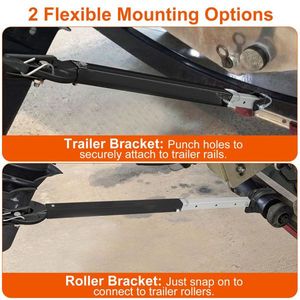 Soporte de motor fueraborda ajustable de acero resistente de 28-40 pulgadas con amortiguación de goma para remolques de embarcaciones y motores acuáticos - Product Image 6