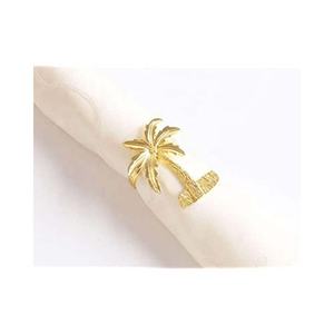 Style européen de luxe nouvelle décoration de mariage palmier en métal or meilleure qualité anneau de serviette de créateur coréen - Product Image 2