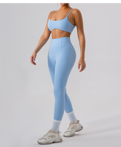 Ensembles de yoga confortables pour le sport et la gym, vente en gros de vêtements de fitness et de yoga, ensemble soutien-gorge de sport et leggings taille haute - Product Image 4