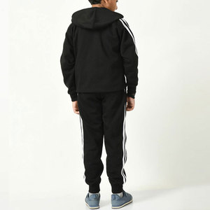 WATZY SPORTS ชุดวอร์มเด็กแบบ unisex สีพื้น 2 1 ชิ้น เสื้อแขนยาวมีเชือกผูก กระเป๋าข้าง กางเกงเอวยางยืด สำหรับฤดูหนาว - Product Image 3