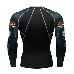 stretch sportswear fabric smooth feel breathable fit active movement training <b>men</b> <b>Rash</b> <b>Guard</b> for fitness training <b>men</b> <b>Rash</b> <b>Guard</b> - Product Image 5