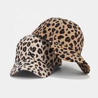 Gorra de béisbol de pana con estampado de leopardo y cebra, lavada, desgastada, con diseño de coleta cruzada y estilo desordenado