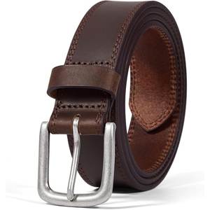 Cinturón de Cuero Genuino de Alta Calidad para Hombre, Estilo Casual y de Negocios, Hebilla Resistente, Color Marrón - Product Image 4
